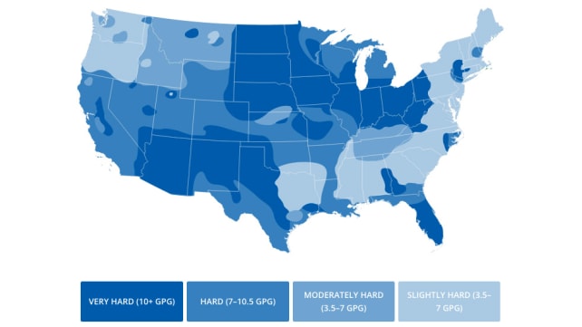 US-hard-water-map