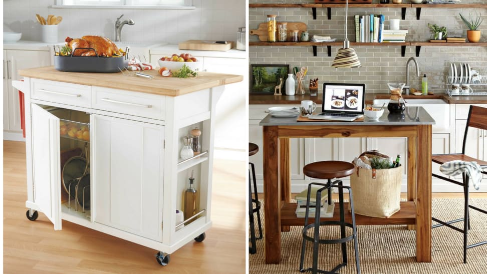 mueble para el tacho de basura  Portable kitchen island, Mobile kitchen  island, Kitchen island design