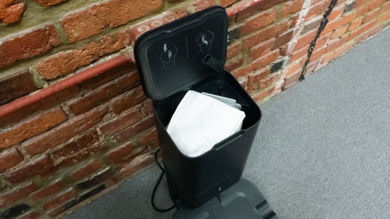 A self-sealing bag inside the dock