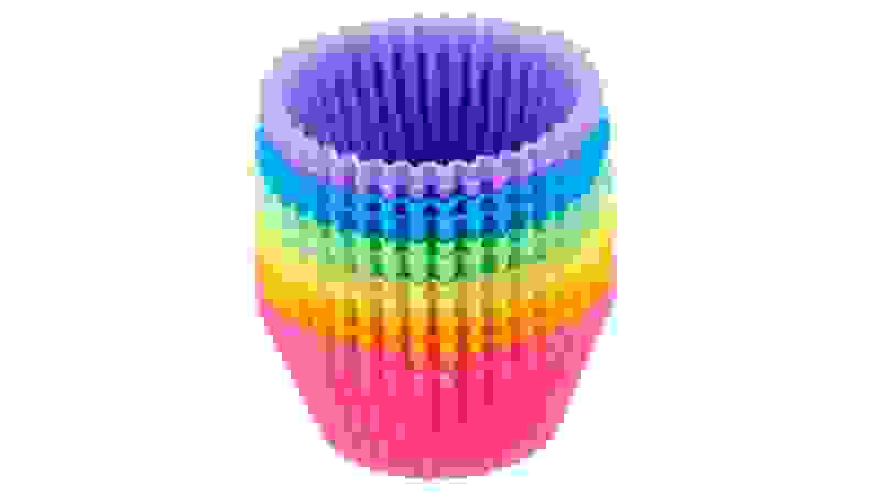 rainbow silicone baking cups