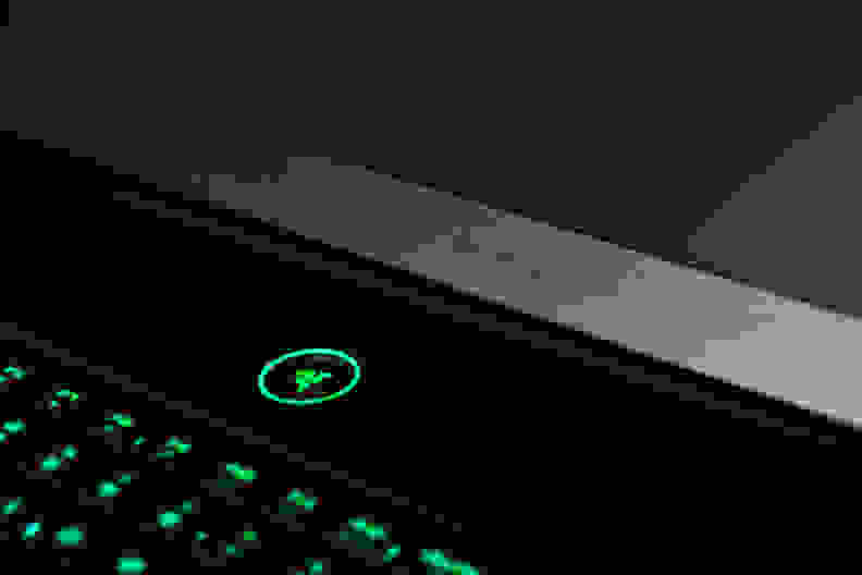 A photo of the Razer Blade Pro's low screen reflectivity.