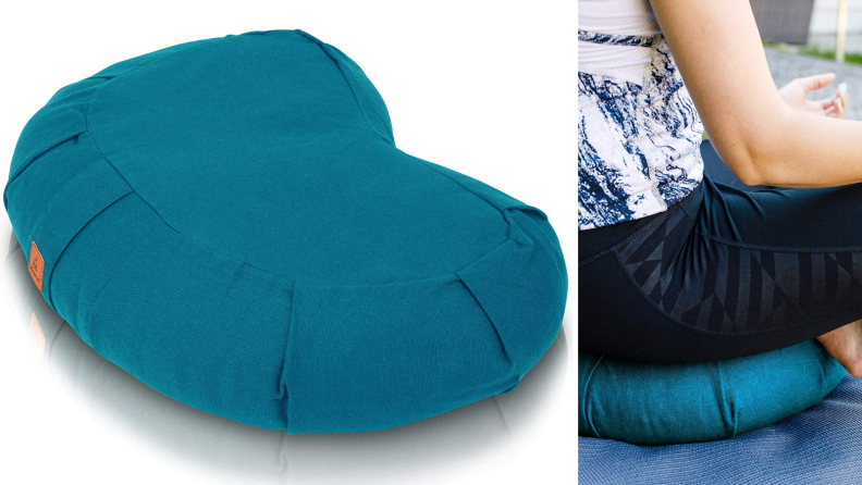 A meditation cushion is comfortable for meditation and yoga.