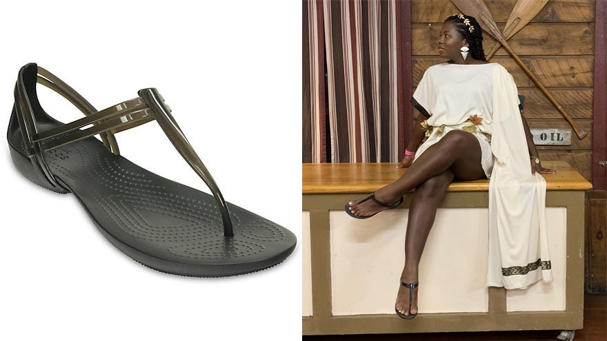 Black Womens Splash & Splash Shine Strappy Sandal | Crocs | Rack Room Shoes-anthinhphatland.vn