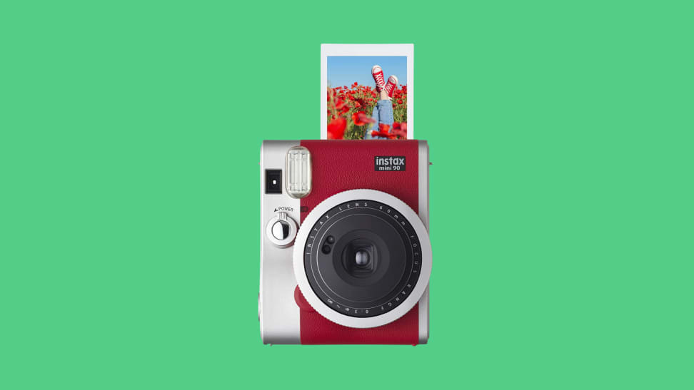 Red Polaroid Instax Camera with portable printer.