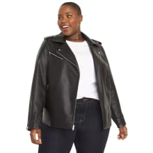 Product image of Faux-Leather Moto Jacket