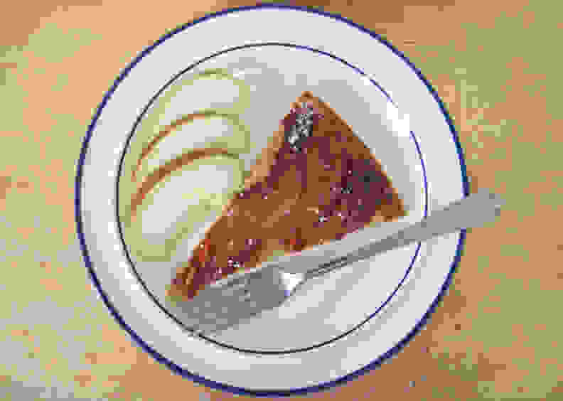 Slice of apple cake
