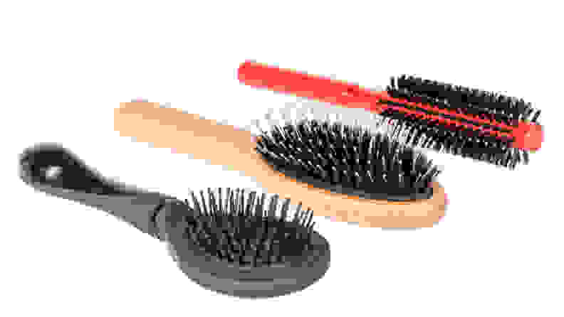 Clean hairbrushes won't leave old product and germs on your hair