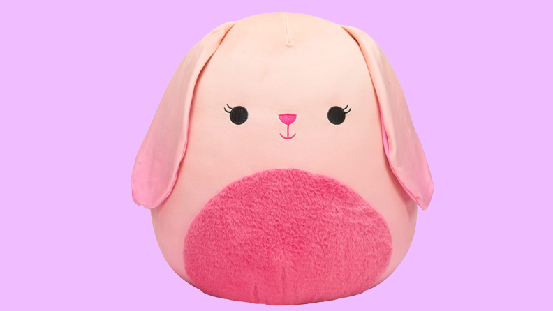 Product shot of Brinkley the Bunny plush Squishmallow toy.