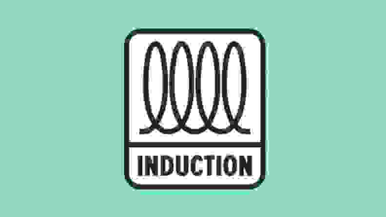 Induction symbol on a teal background
