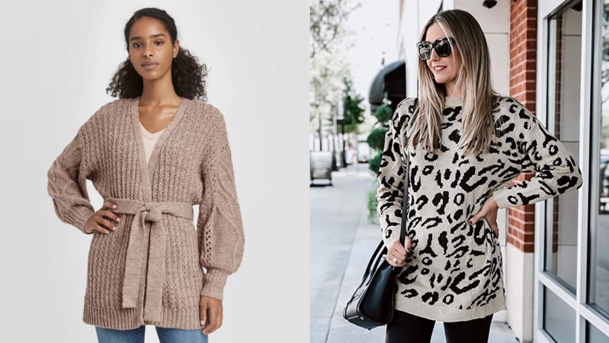 10 oversized long sweaters to wear with leggings - Reviewed