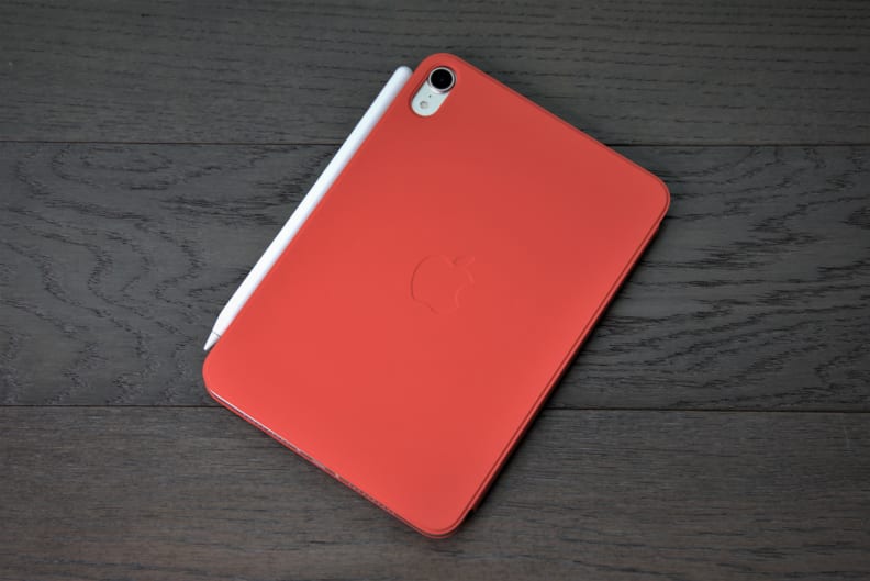 Apple's iPad Mini 6th-gen with the Smart Folio cover.