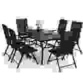 Product image of Phi Villa Patio Dining Set (Black Textilene)