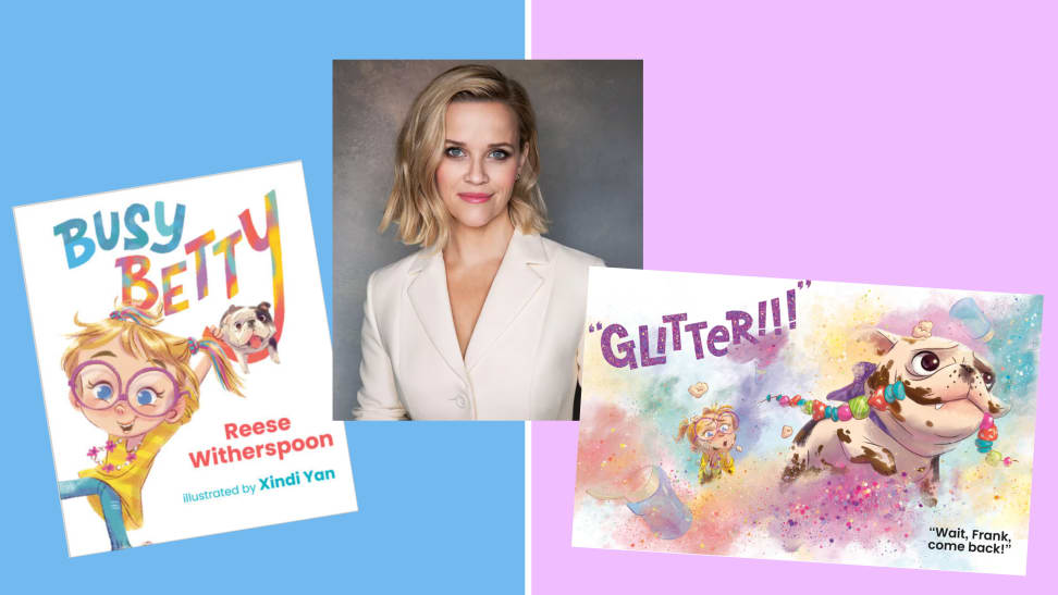 The front cover and an interior page view of Busy Betty by Reese Witherspoon