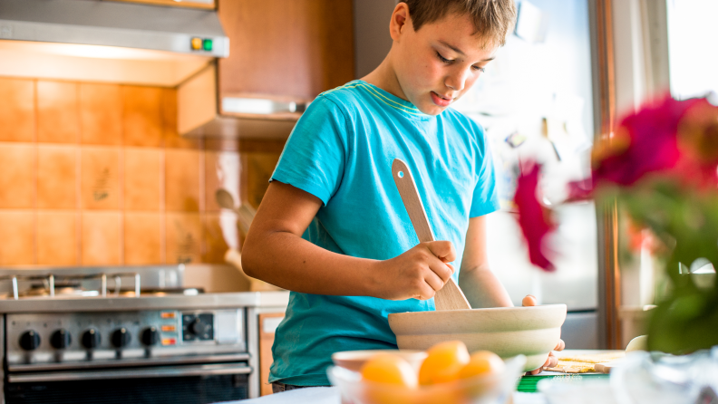 Letting a child select and prepare a recipe often peaks their interest in eating it.