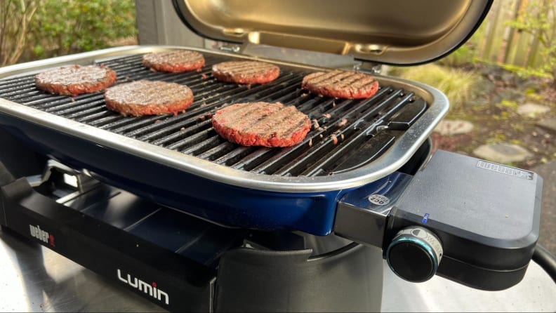 Weber Lumin Compact 1560-Watt Black Electric Grill in the Electric Grills  department at