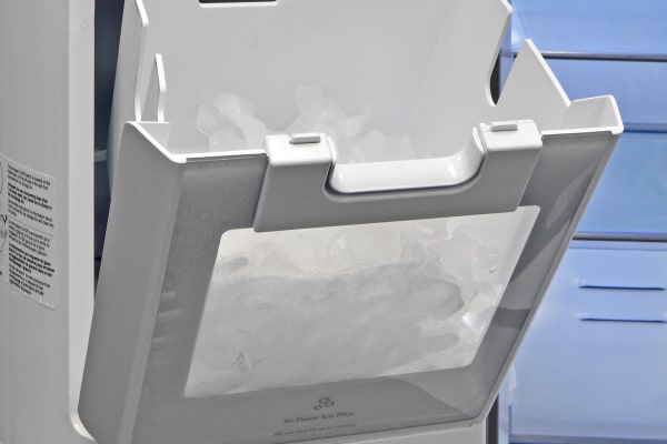 The Whirlpool WRS975SIDM's door-mounted ice maker is both accessible and large enough to hold plenty of cubes.