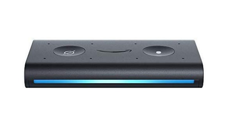 Amazon's Echo Auto device is pictured on a white background.