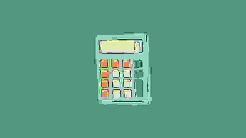 illustration of handheld calculator