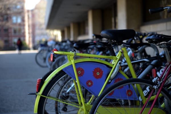 MIT kids apparently like their bikes, and the Nikon D4S likes its shallow depth of field.