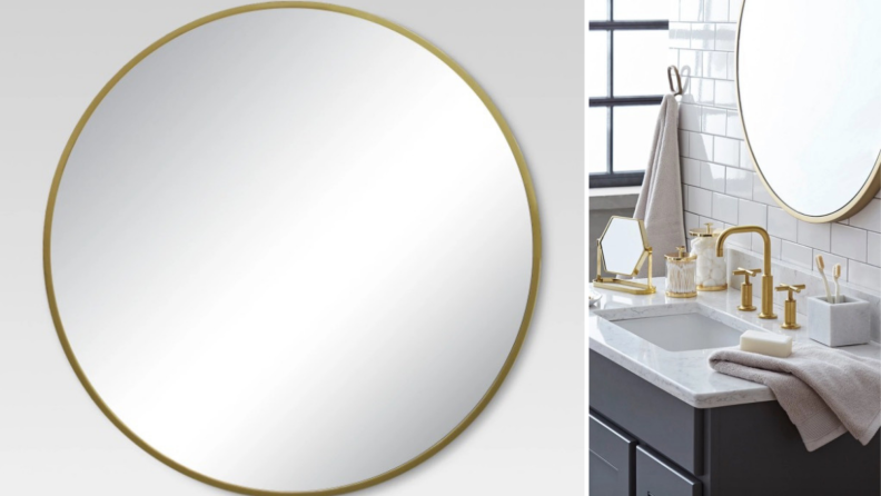 A new mirror will make everything in the bathroom look better, including you
