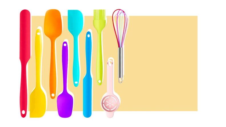 Food brushes, spoons, and spatulas.