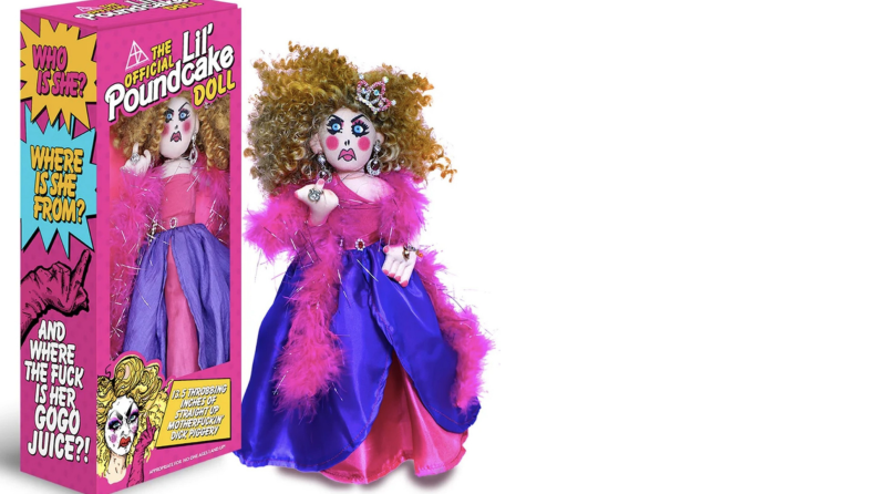 A product still of Alaska Thunderfuck's Lil' Poundcake doll.