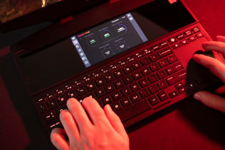 Fingers resting on a keyboard