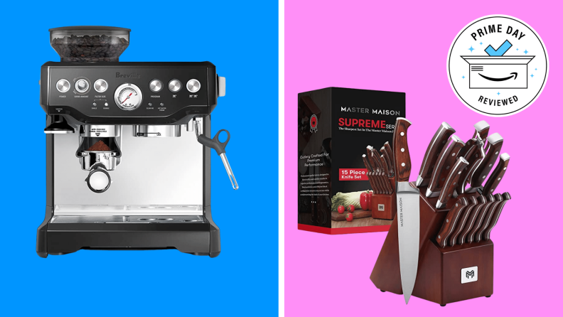 coffee maker and knife set