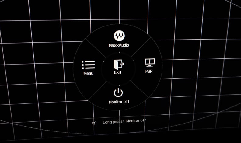 LG 34UC97 menu controls contextual