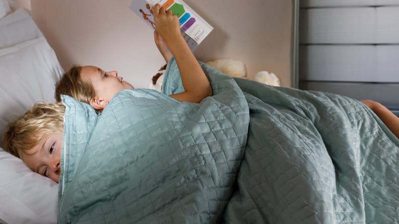 My kids both loved sleeping under the Gravity Kids blanket.