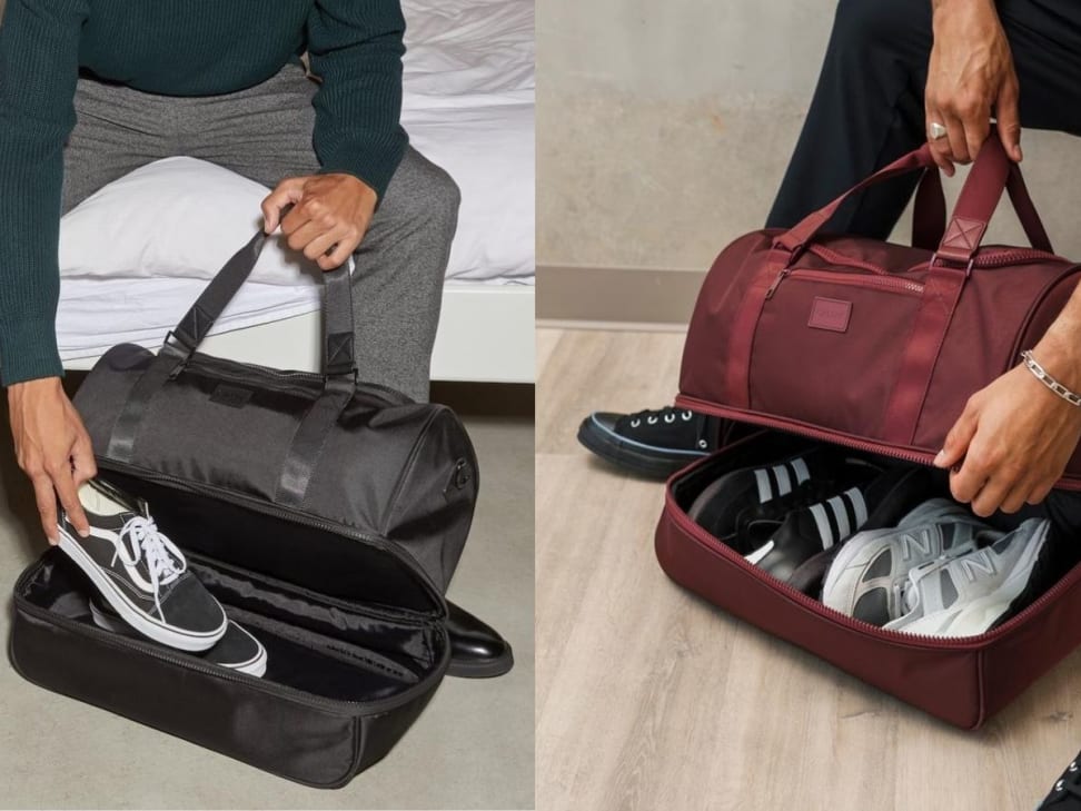Mens Overnight Weekender Bag Large Capacity Textured Luggage