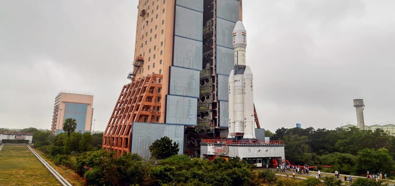 India's GSLV Mk. III rocket preps for launch in mid-December. (Credit: ISRO)