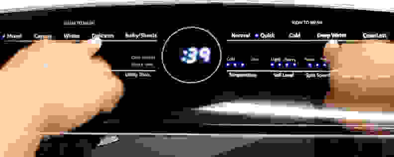Intuitive Touch controls ask you What to Wash and How to Wash it.