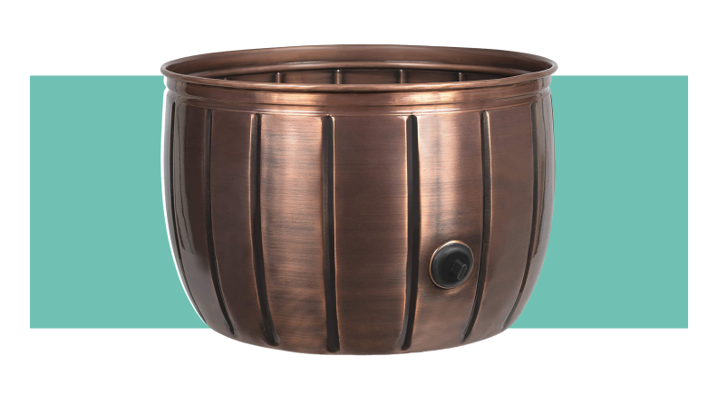 Product shot of the Birdrock Home Decorative Water Hose Holder Pot.