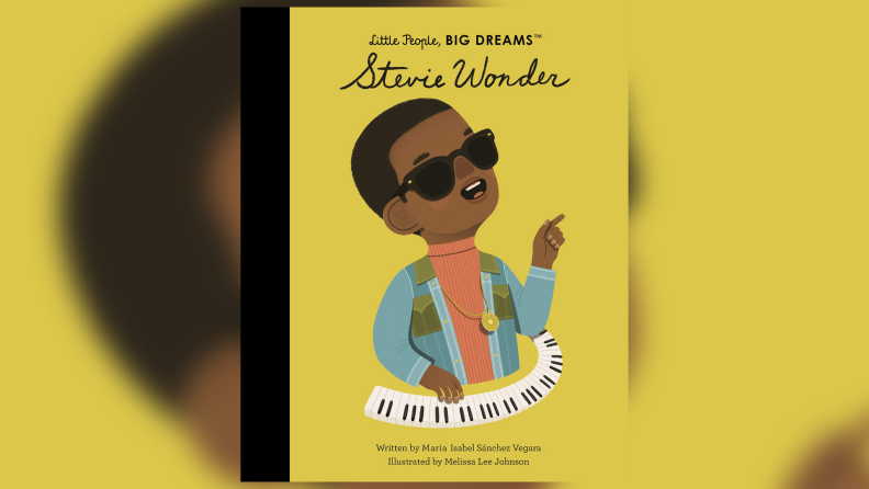 The cover of Little People, Big Dreams: Stevie Wonder.