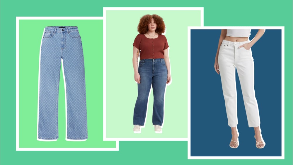 Monogram Loose Cotton Denim Jeans
