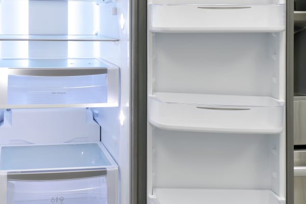 There's plenty of adjustable, gallon-sized storage on the Kenmore Elite 51773's fridge door.