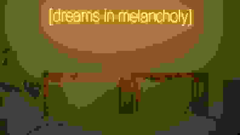 Dreams in Melancholy Neon Sign
