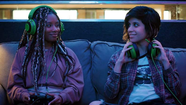 A still from the series Mythic Quest: Raven's Banquet featuring Ashley Burch and Imani Hakim.