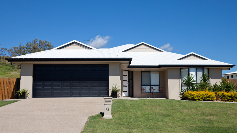 A single-story modern suburban home.