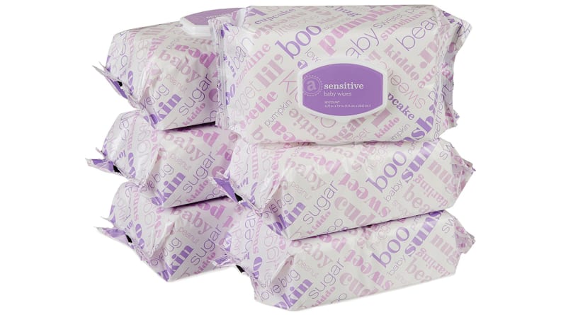 The baby wipes from Amazon's Elements line are affordable and well-priced compared to sensitive skin alternatives.