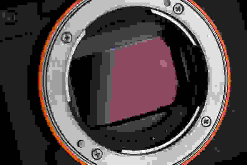 A photo of the Sony A7R II's sensor.