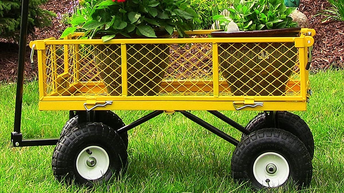 Garden Cart with Built-In Seat
