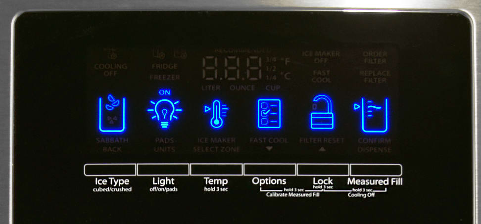 Whirlpool WRX735SDBM Controls