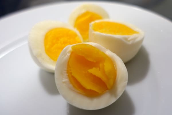 sous vide eggs on plate