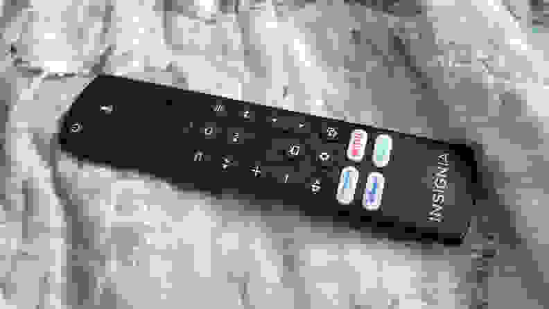 The Insignia F20 Fire TV's remote control
