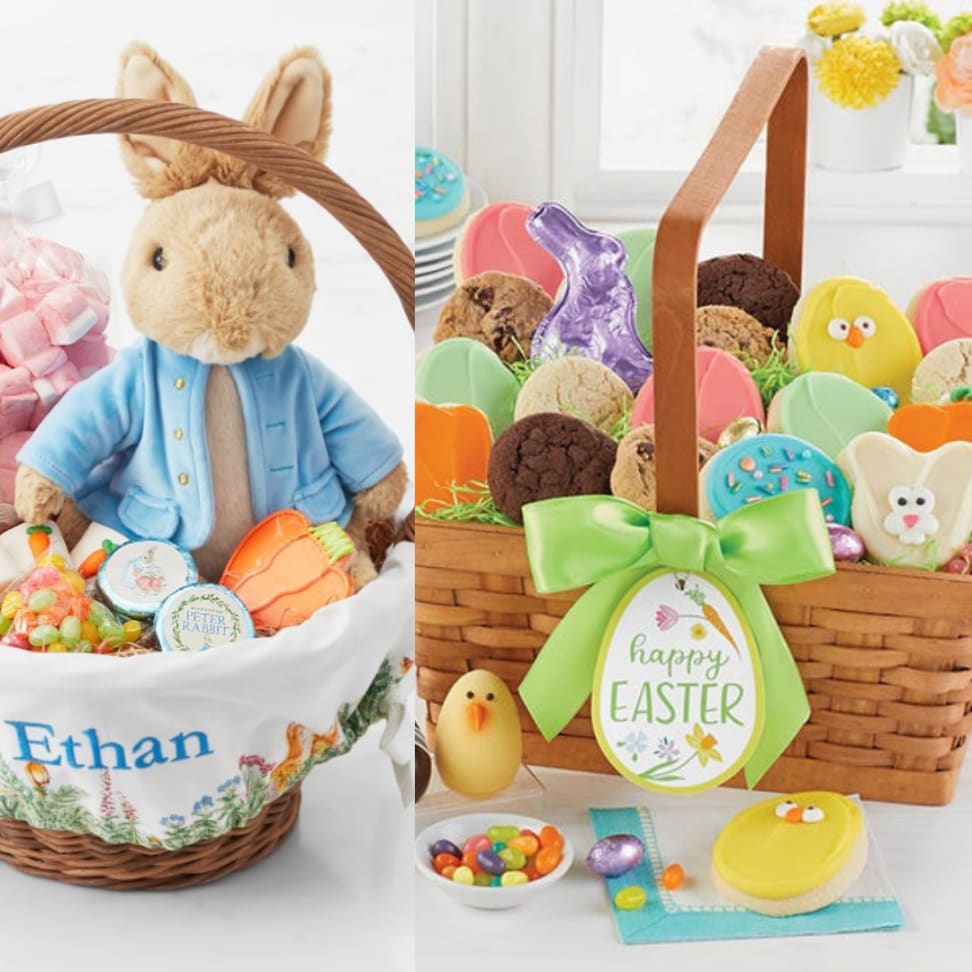 A boys goodies and candy stuffed Easter basket
