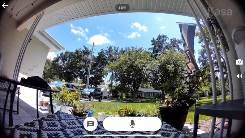 The Kasa doorbell's daytime view