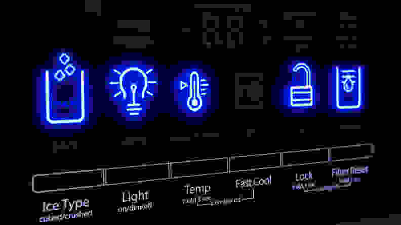 The control panel is clear and brightly lit