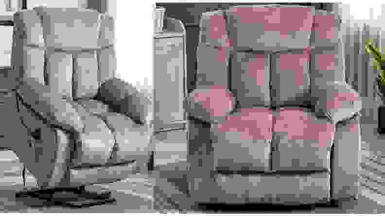 2 views of a canmov recliner in a side-by-side arrangement